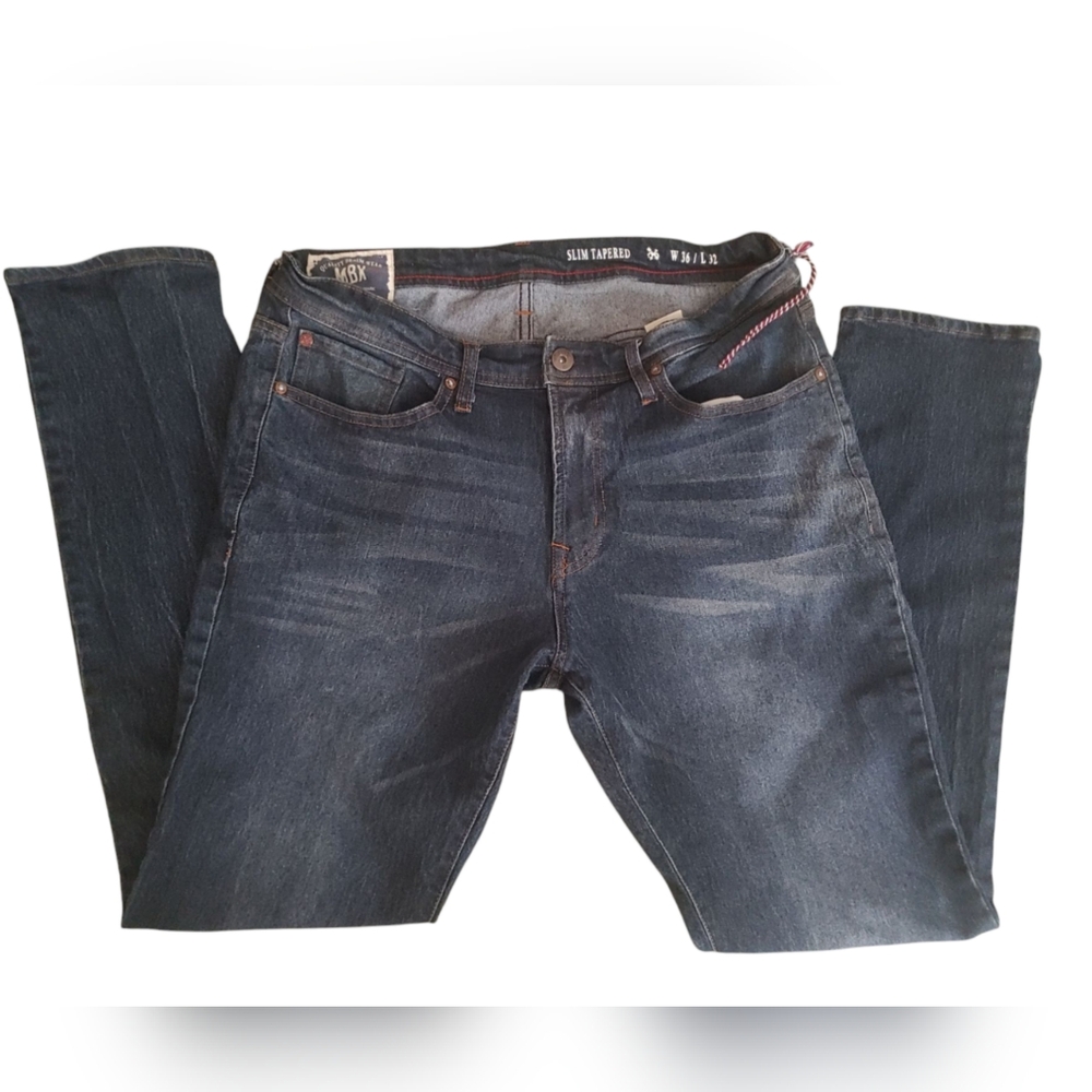Men's MBX Slim Tapered Fit Jeans - Dark Blue W36/L32